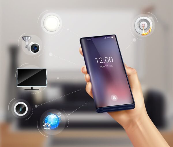 Dispositivos de seguridad para el hogar, como cámaras de vigilancia inteligentes y sistemas de alarma