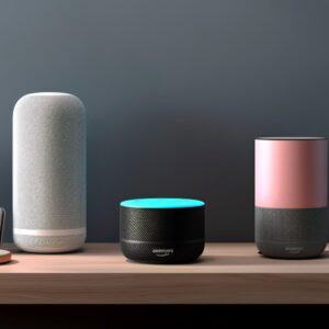 Altavoces inteligentes con asistentes de voz integrados y funciones de hogar inteligente